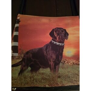Black Labrador Lighthouse Sunset Graphic Shoulder Bag Vintage Style Kitsch Purse